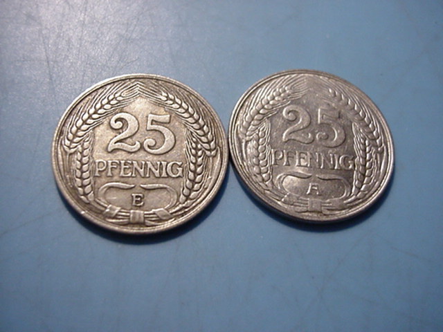 Kaiserreich 25 Pfennig 1909-1912