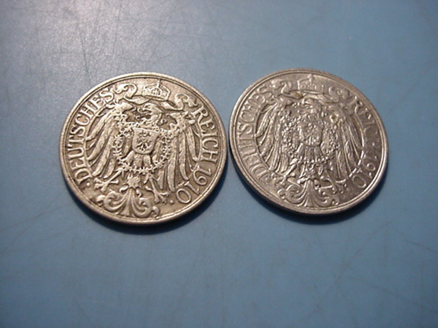  Kaiserreich 25 Pfennig 1909-1912   