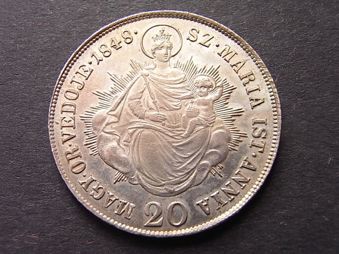  20 Kreuzer 1848 KB Kremnitz unc   