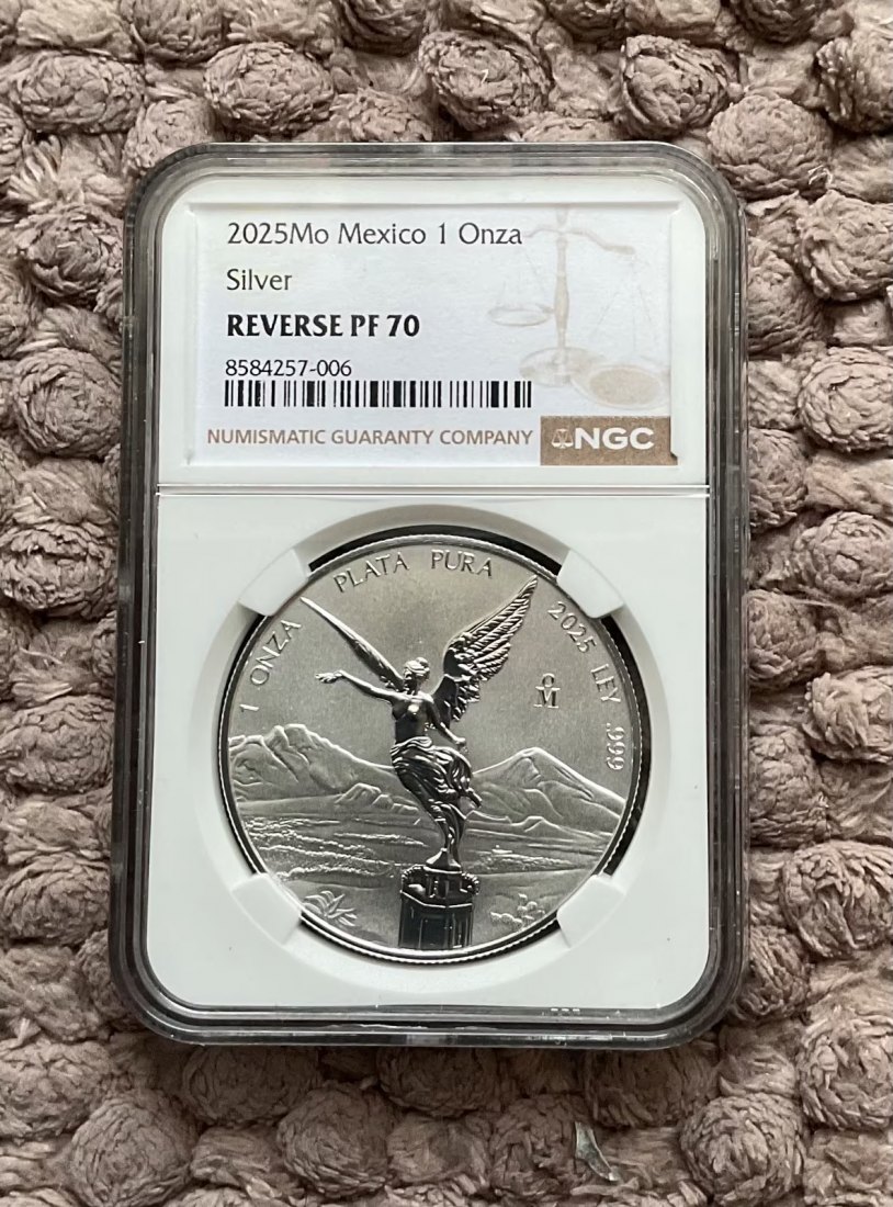 Mexiko. 1 Onza 2025 Libertad - 1 Unze .999 Silber, revers proof NGC PF 70