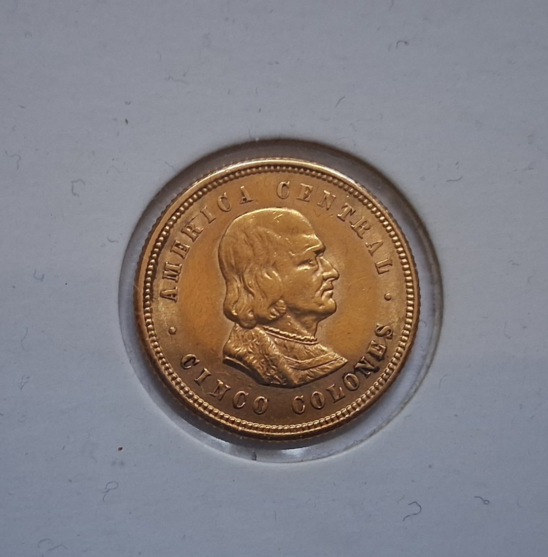 Costa Rica 2 Colones und 5 Colones Columbus 1900 Gold