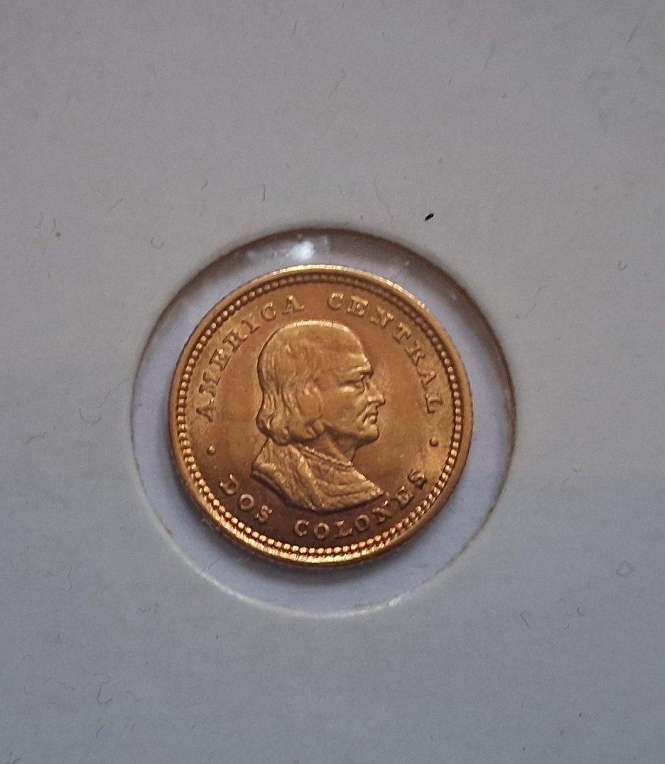  Costa Rica 2 Colones und 5 Colones Columbus 1900 Gold   