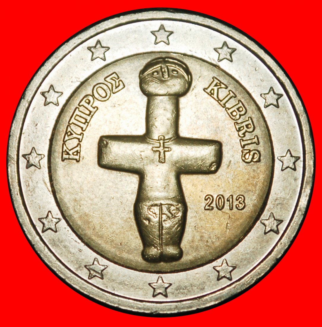  Ⰿ GREECE (2010-2024): CYPRUS ★ 2 EUROS 2013 IDOL DIES I r2! UNCOMMON YEAR! ★LOW START ★ NO RESERVE!   