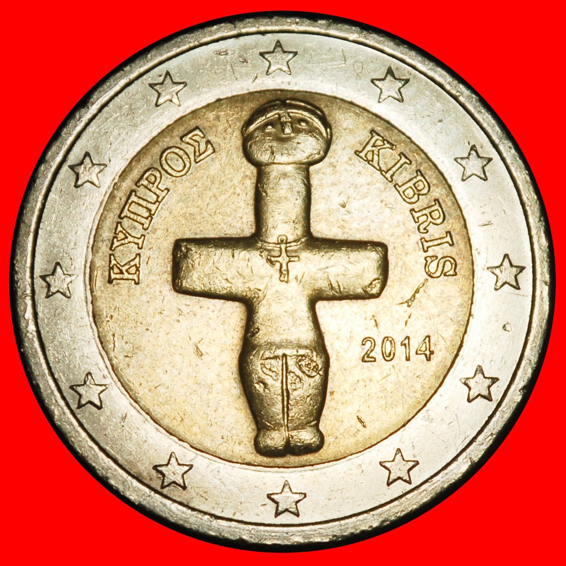  Ⰿ GREECE (2010-2024): CYPRUS ★ 2 EUROS 2014 IDOL DIES I r2! UNCOMMON YEAR! ★LOW START ★ NO RESERVE!   