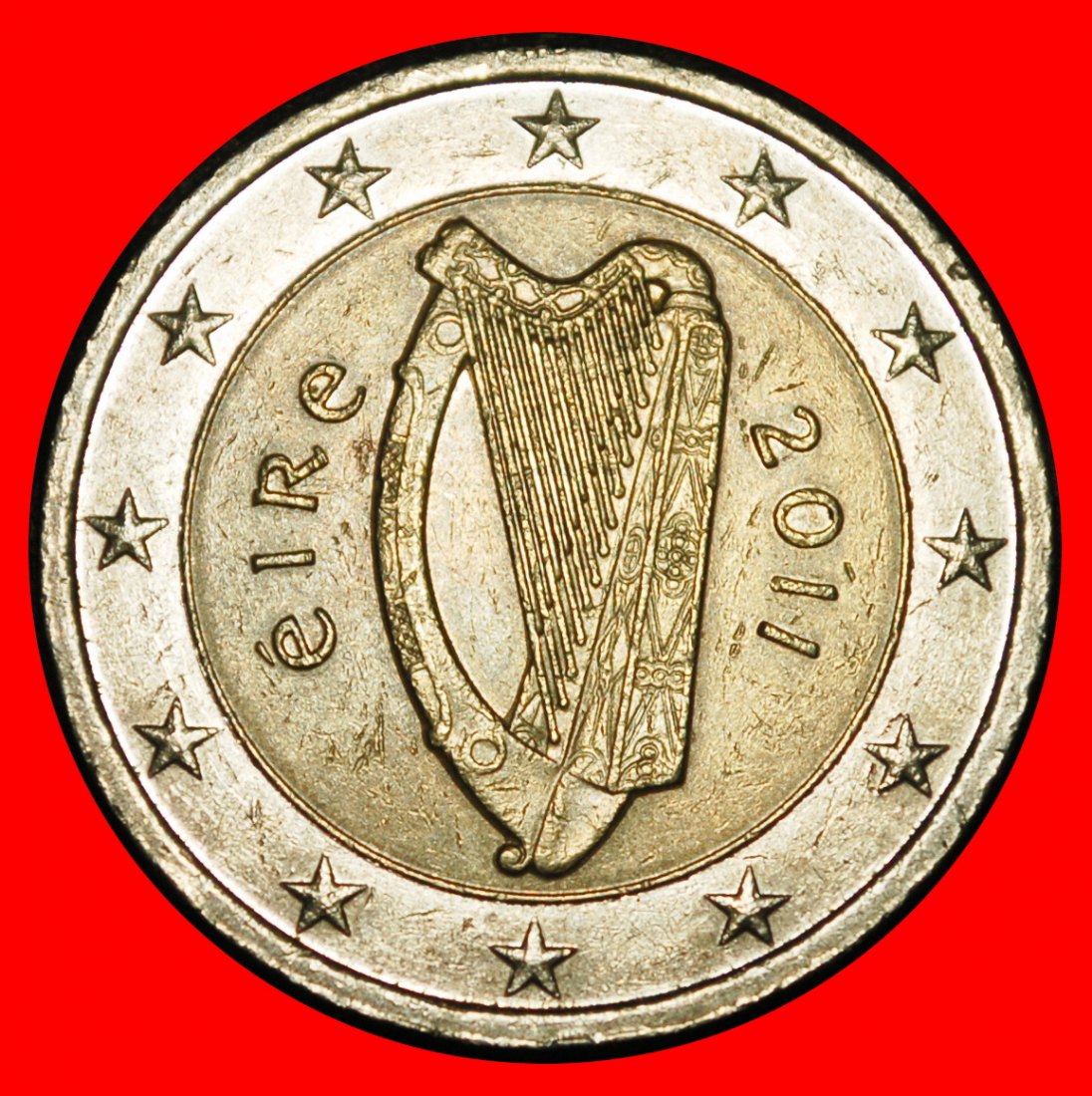  Ⰿ NON-PHALLIC TYPE 2007-2025: IRELAND ★ 2 EUROS 2011 I r1 UNCOMMON! ★LOW START ★ NO RESERVE!   