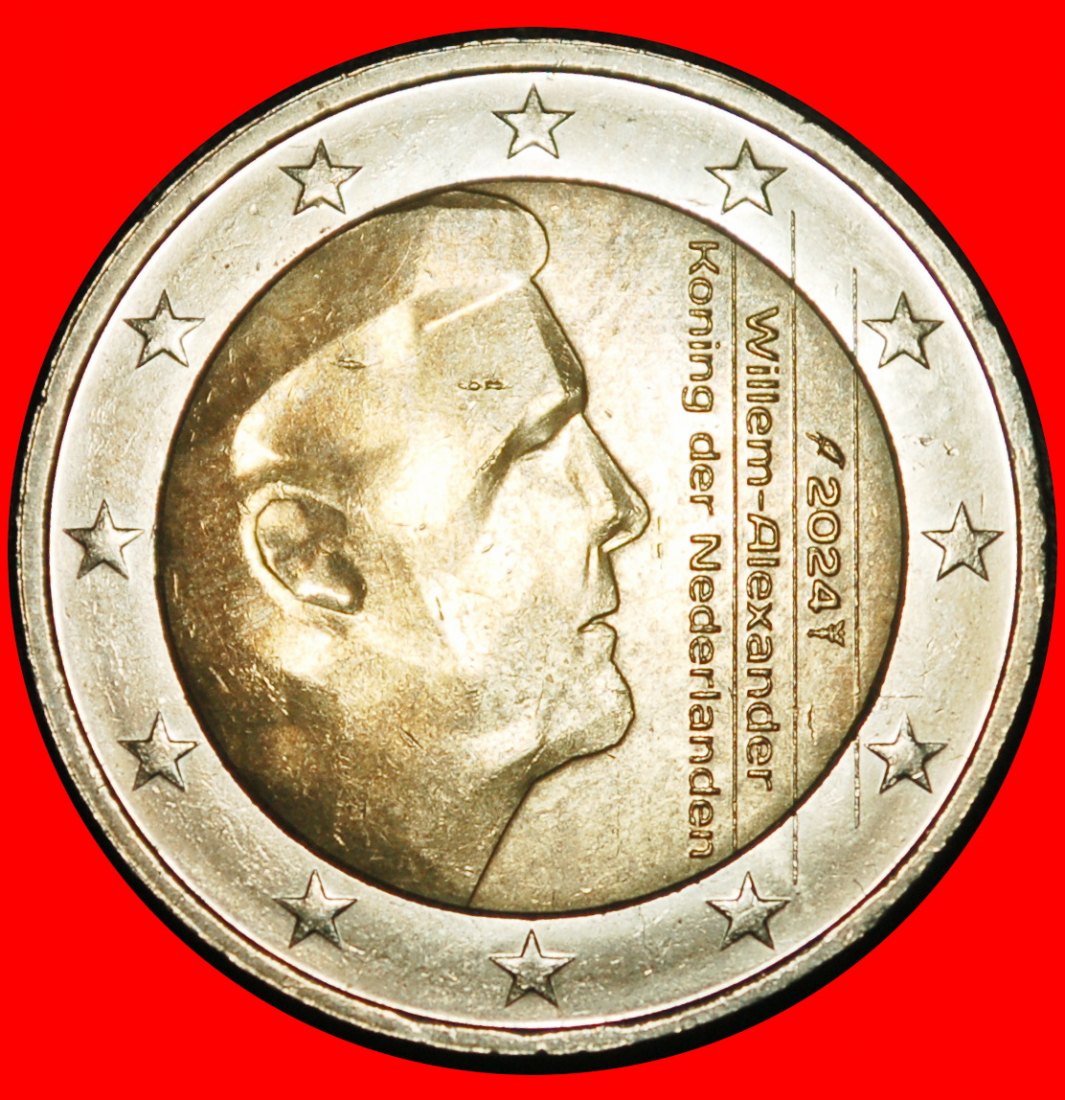 Ⰿ PORTRAIT SINISTER (2014-2025): NETHERLANDS★2 EUROS 2024 DIE I! MINT LUSTRE★LOW START ★ NO RESERVE!   
