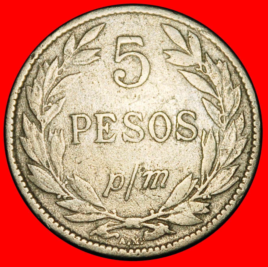  Ⰿ GREAT BRITAIN (1907-1914): COLOMBIA ★ 5 PESOS 1914 RARETY!★LOW START ★ NO RESERVE!   