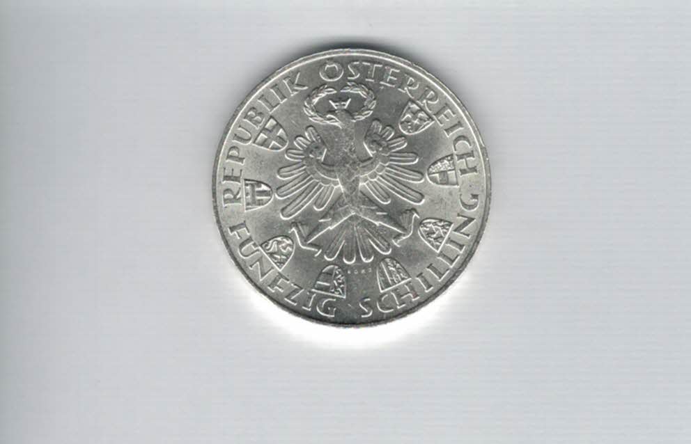  50 Schilling 1959 Andreas Hofer Tiroler Freiheit silber 18g fein Österreich Spittalgold9800 (4584/1)   