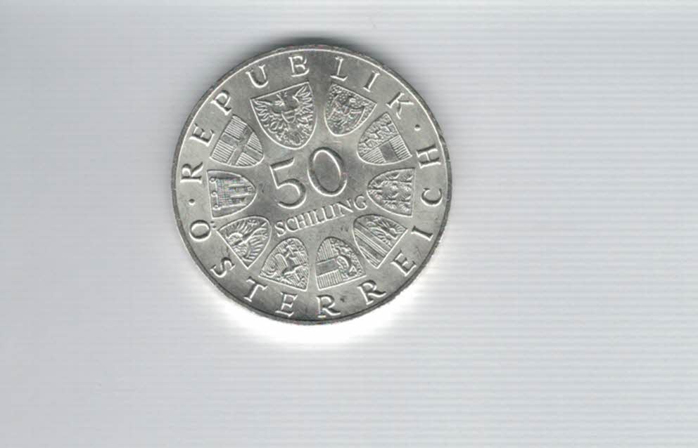  50 Schilling 1967 100 Jahre Donauwalzer silber 18g fein Österreich Spittalgold9800 (4584/6)   