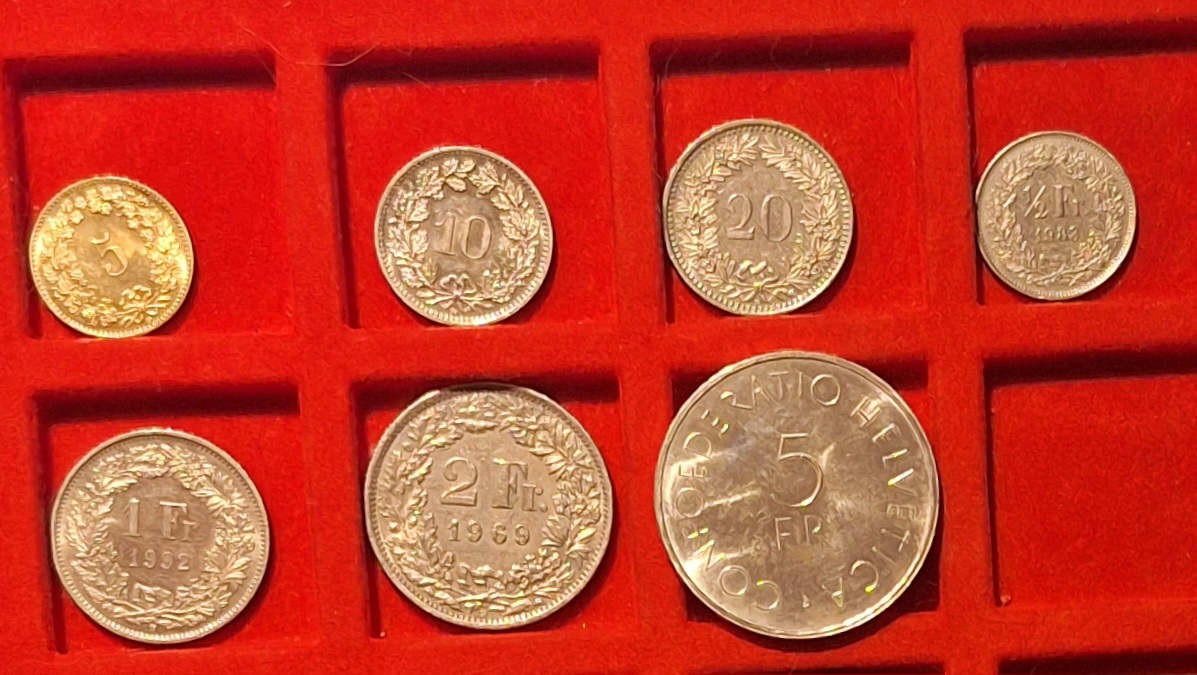  Schweiz CHF 8,85 Lot/5 Franken 1963 mit 15g 835er Silber (12,525g fein) B   