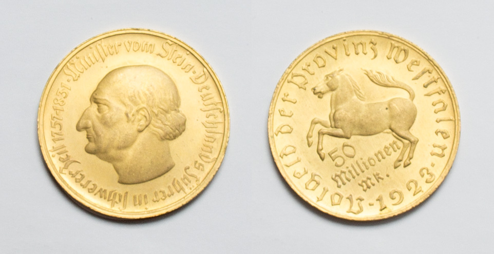  Provinz Westfalen 50 Millionen Mark 1923 vz   