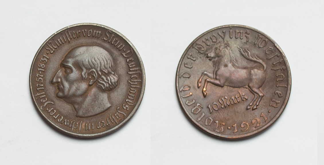  Provin Westfalen Notgeld 10 Mark 1921 vz   