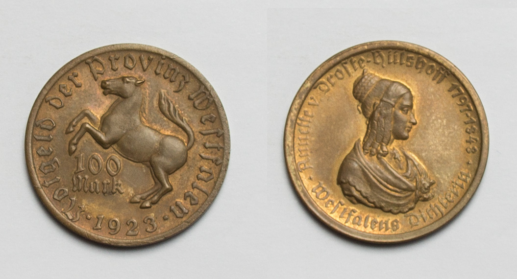  Provinz Westfalen Notgeld 100 Mark 1923   