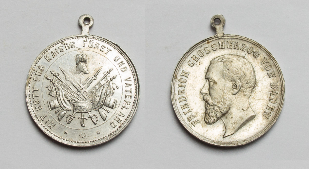  Baden tragbare Medaille o.J. Friedrich Großherzog von Baden Aluminium ss-vz   