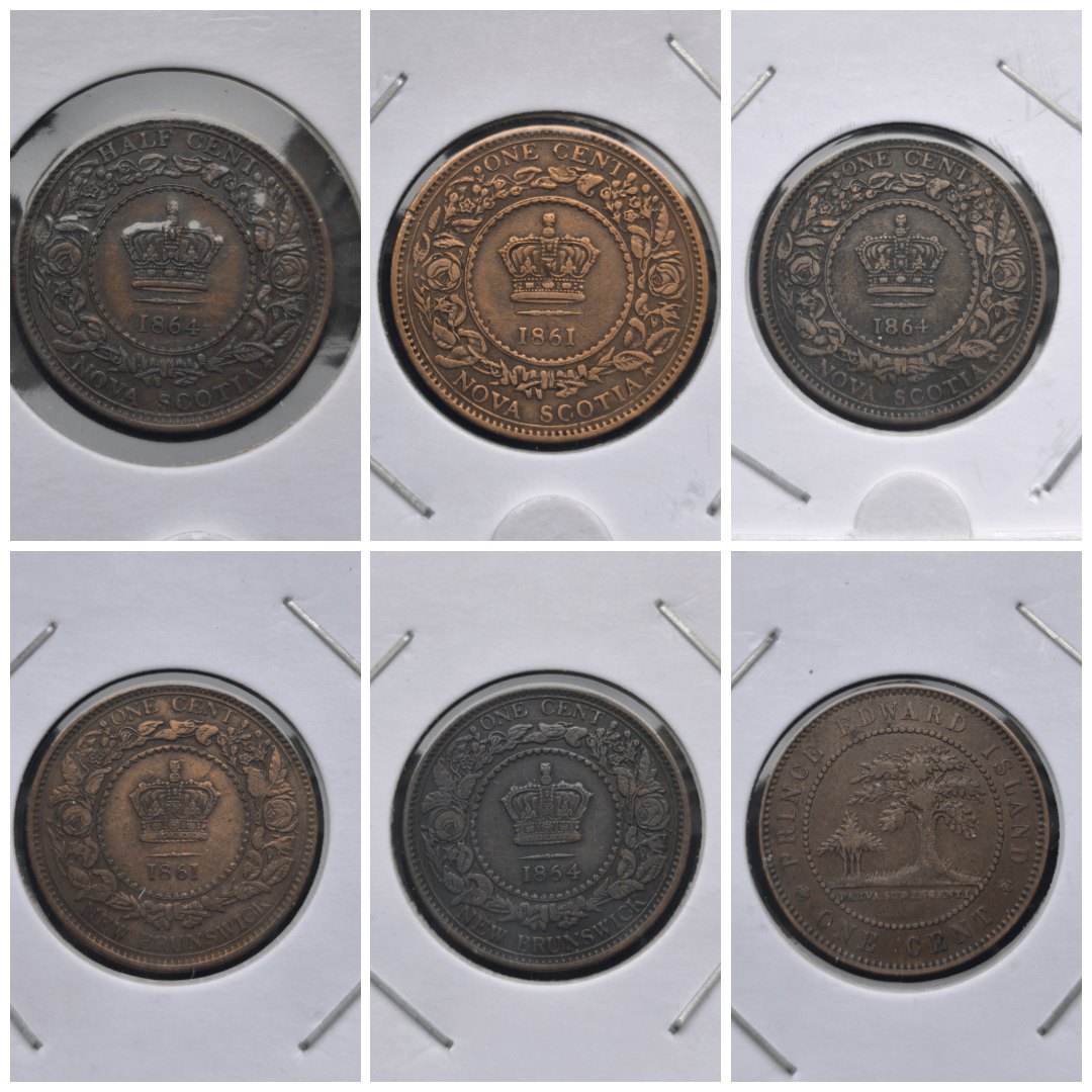  Lot Kanadische Provinzen 1861-1871 Seltene Münzen   