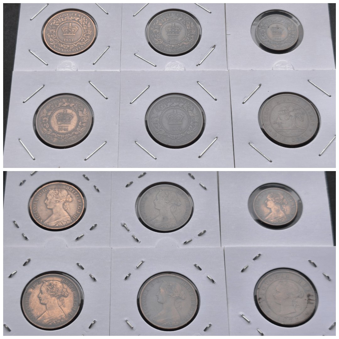 Lot Kanadische Provinzen 1861-1871 Seltene Münzen   