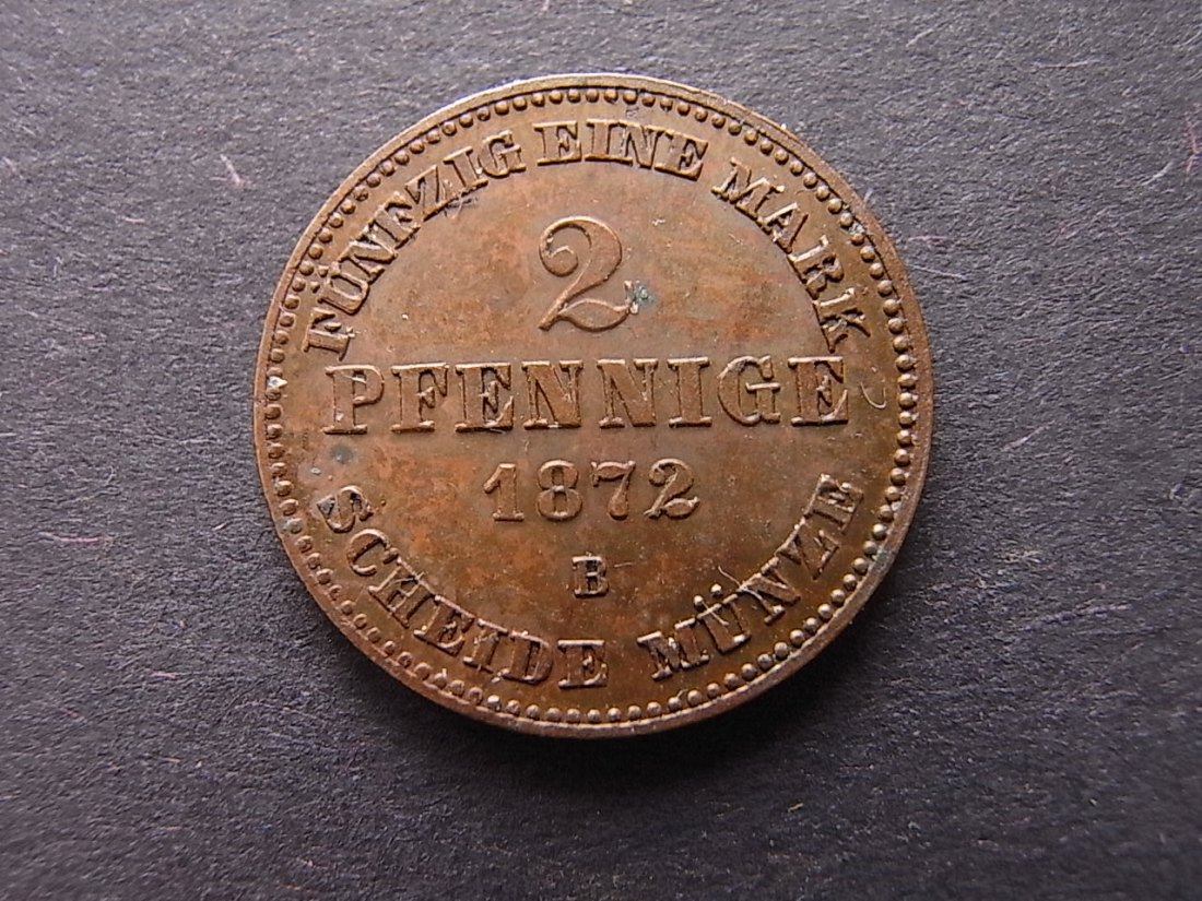  Mecklemburg Schwerin 2 Pfennige 1872 vzgl   
