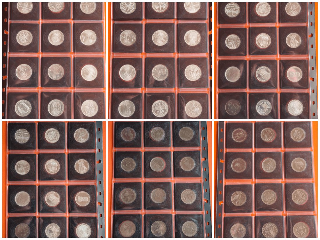  BRD 5 Mark Gedenkmünzen (1966–1986) - Komplette Sammlung!   