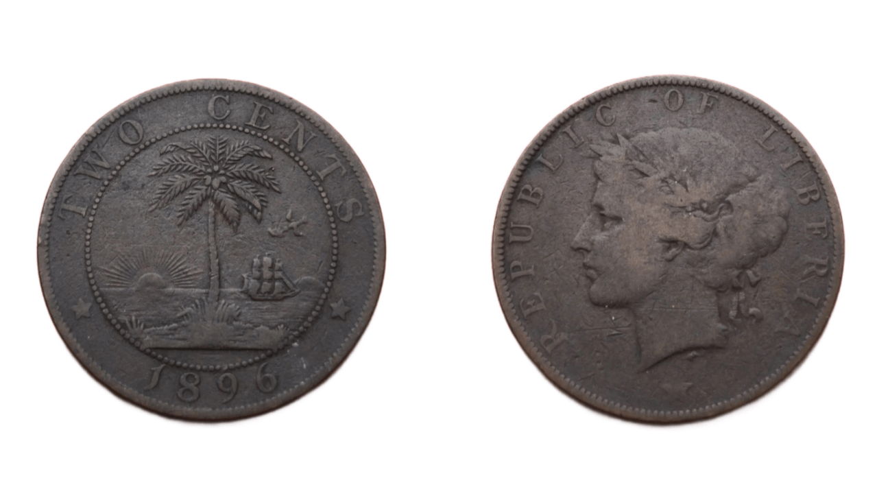  Liberia 2 Cent 1896 - sehr selten!   