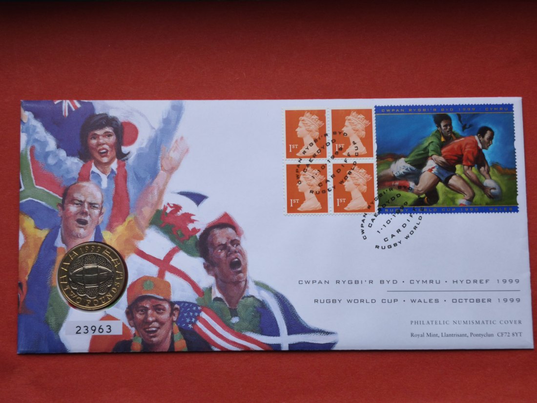  Großbritannien 2 Pfund 1999 - Rugby Weltmeisterschaft   