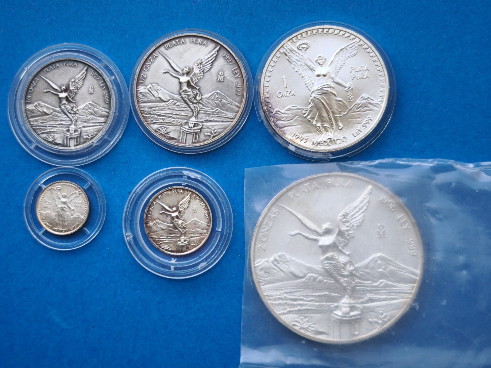  Mexiko Silber Libertad Münzsatz – Typen-Sammlung   