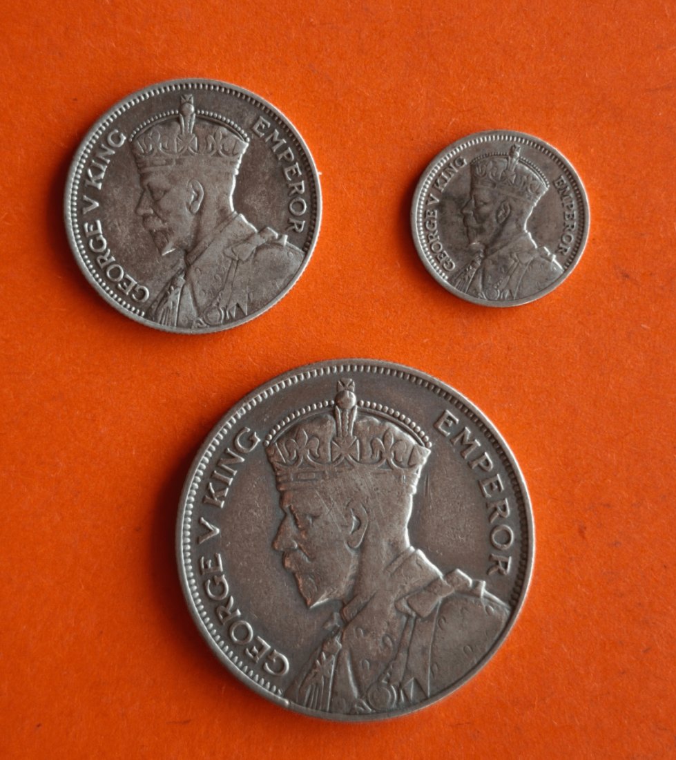  Georg V Silber Münzen 1934 – Neuseeland   