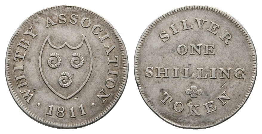  Großbritannien 1 Shilling 1811 - Silber Token (Whitby, Yorkshire)   