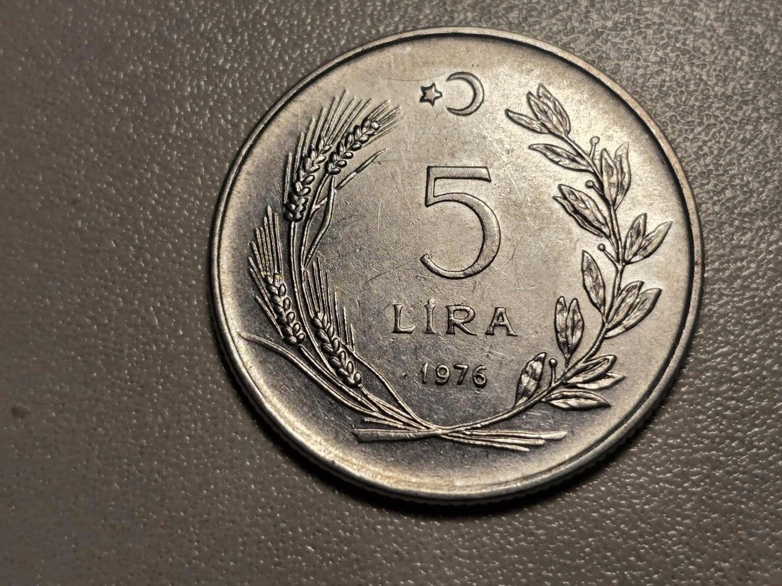  Türkei 5 Lire 1976 Umlauf   