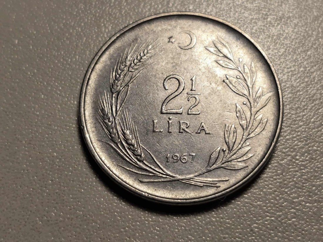  Türkei 2 1/2 Lire 1967 Umlauf   