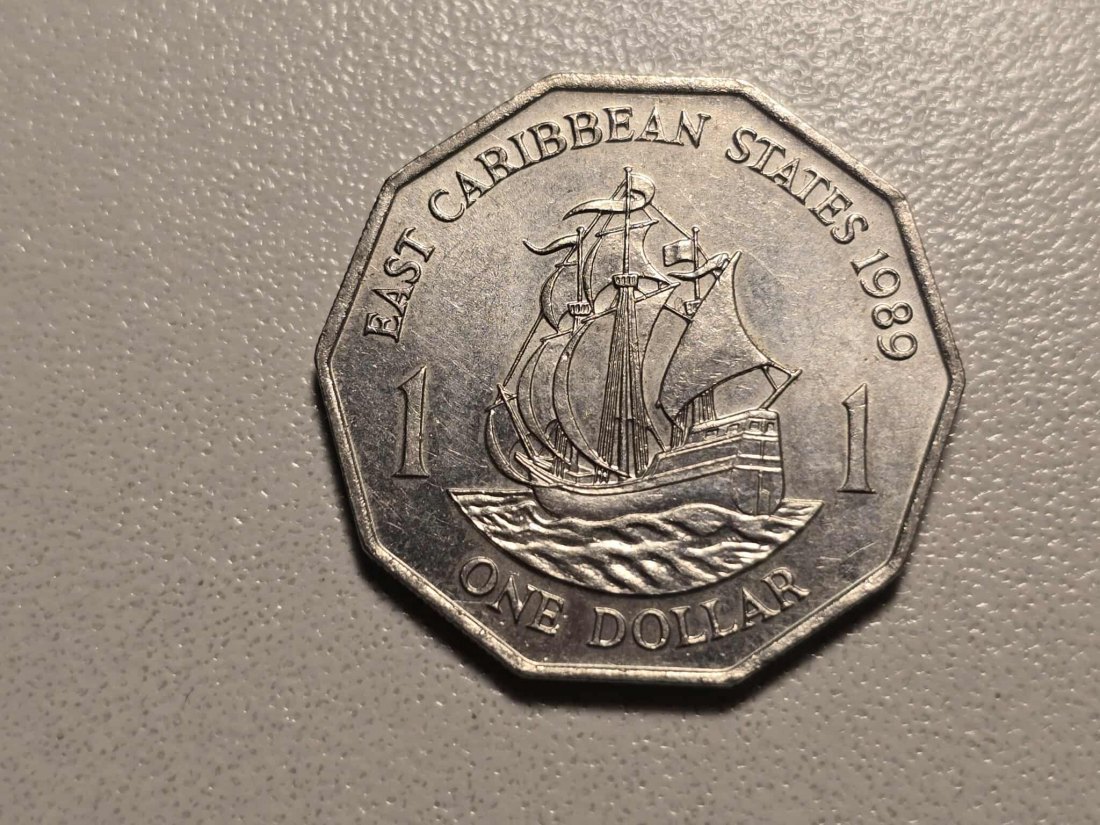  Ostkaribische Staaten 1 Dollar 1989 VZ   