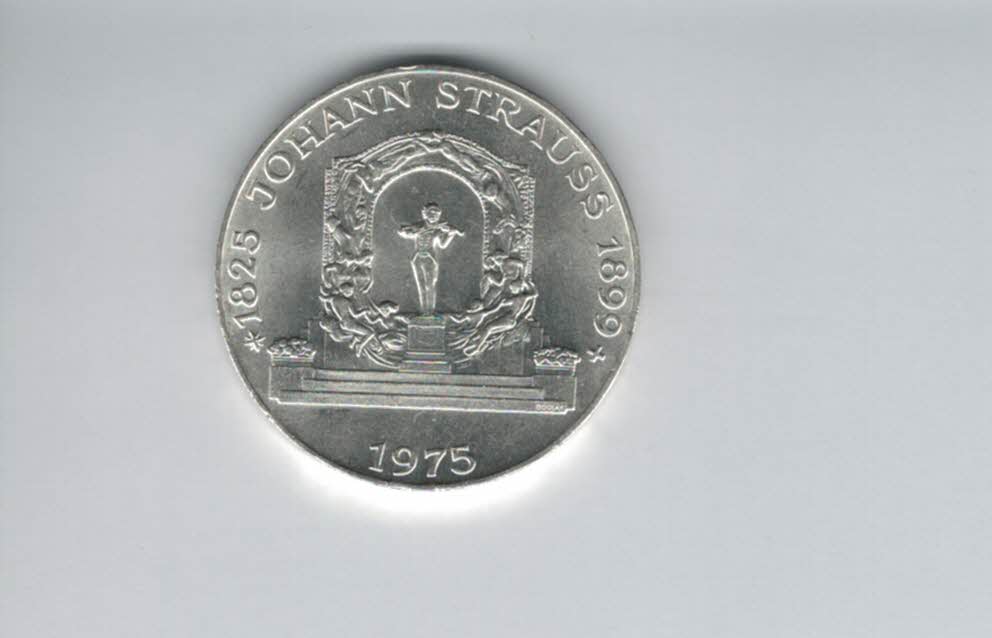  100 Schilling 1975 Johann Strauss silber 15,36g fein Österreich Spittalgold9800 (01914/2)   
