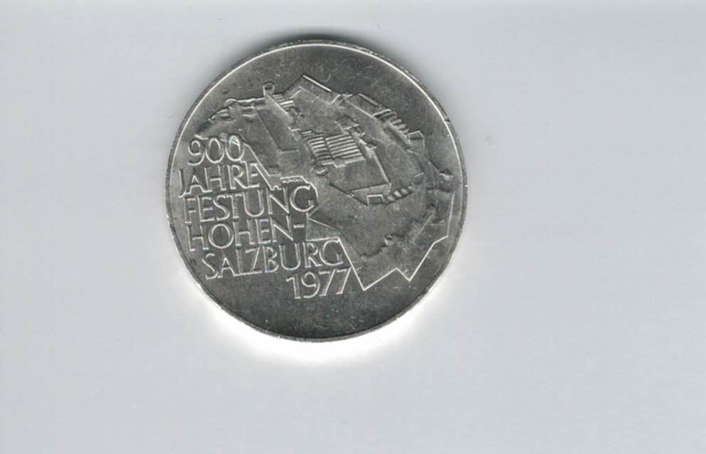  100 Schilling 1977 900 Jahre Festung Hohensalzburg silber/15,36g fein Österreich 2.Rep (01914/15)   