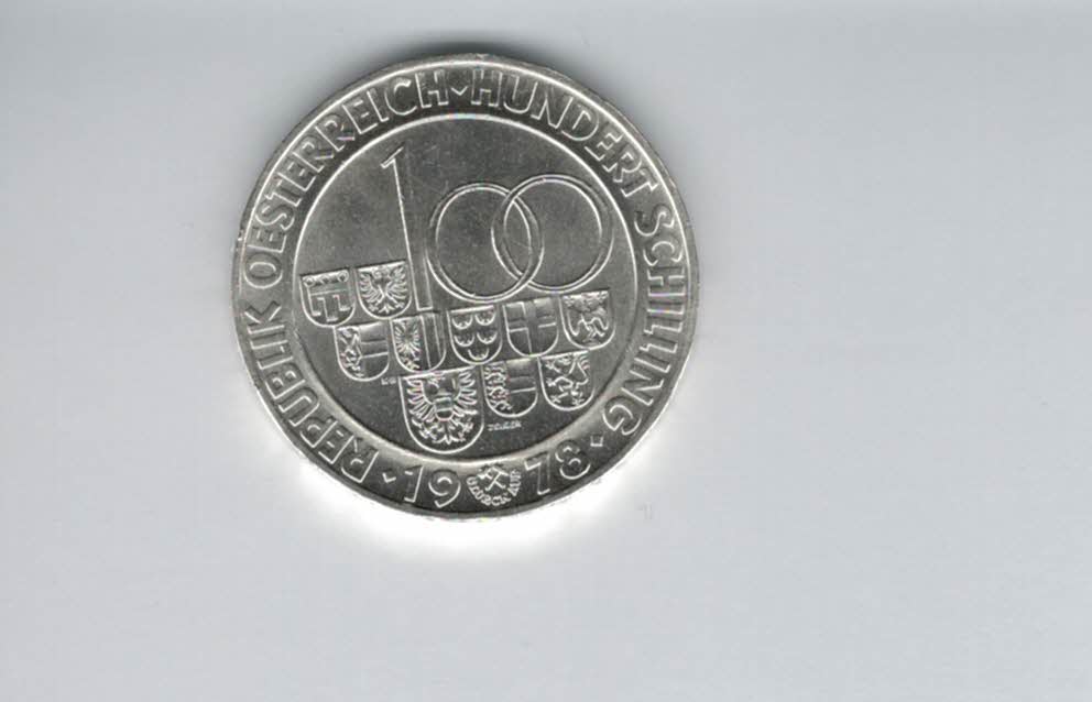  100 Schilling 1978 Arlberg Straßentunnel silber/15,36g fein Österreich Spittalgold9800(01914/20)   