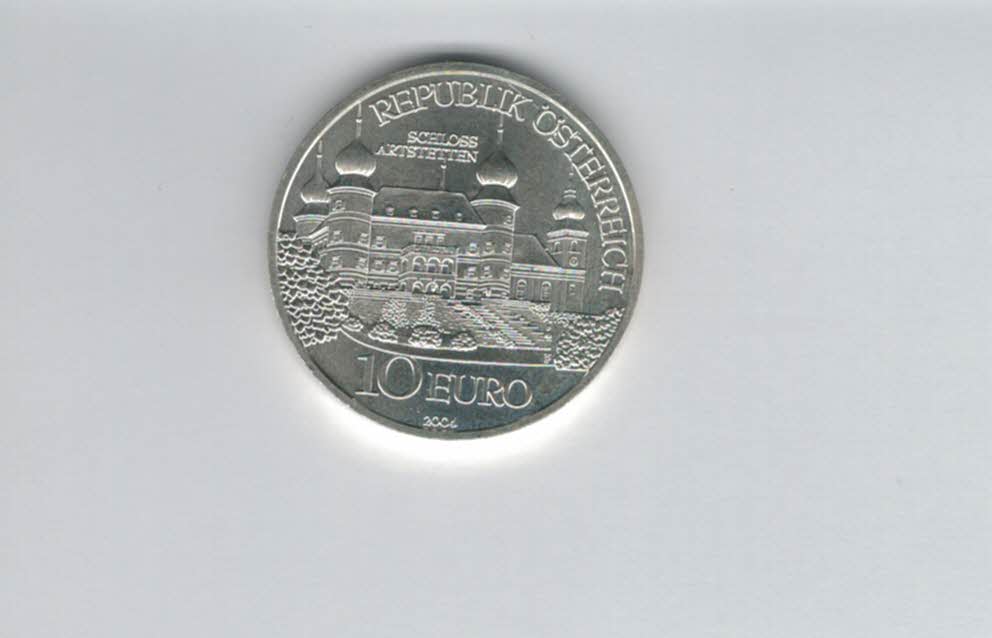  10 Euro 2004 Schloß Artstetten silber 925/16g fein Österreich Spittalgold9800 (4971/6   