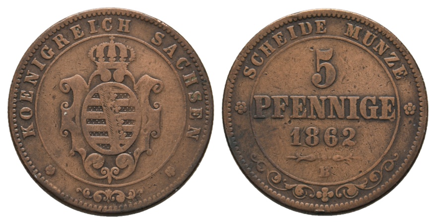  Altdeutschland; Kleinmünze 1862   