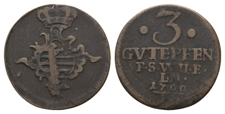  Altdeutschland; Kleinmünze 1700   