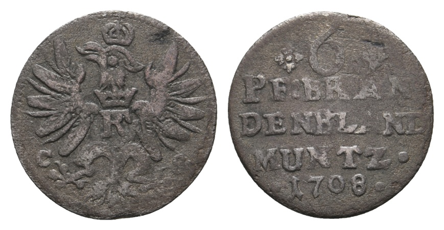  Altdeutschland; Kleinmünze 1708   