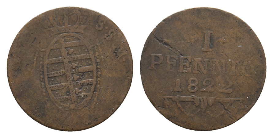  Altdeutschland; Kleinmünze 1822   