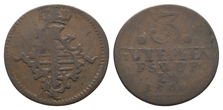  Altdeutschland; Kleinmünze 1760   