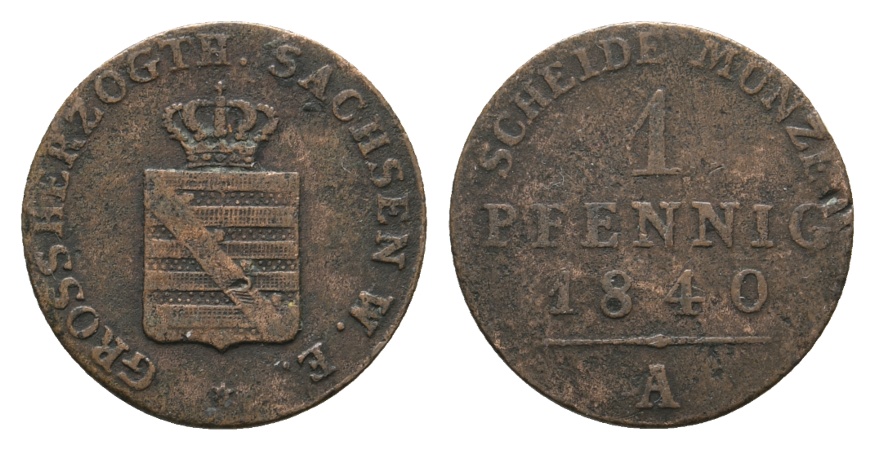  Altdeutschland; Kleinmünze 1840   