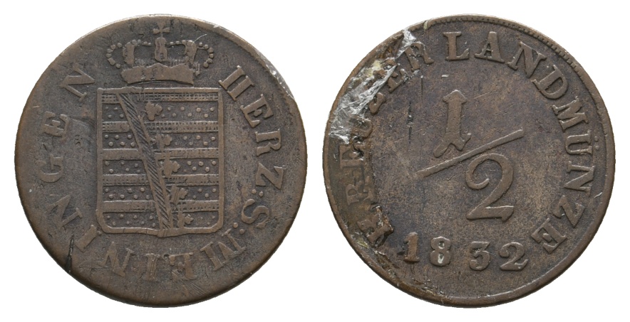  Altdeutschland; Kleinmünze 1832   