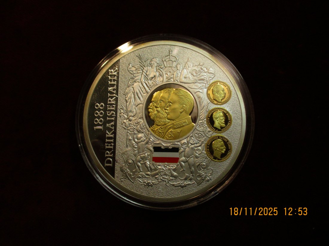  Medaille 110 Gramm Metall: Cu vergoldet / L1   