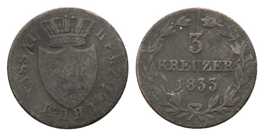  Altdeutschland; Kleinmünze 1833   