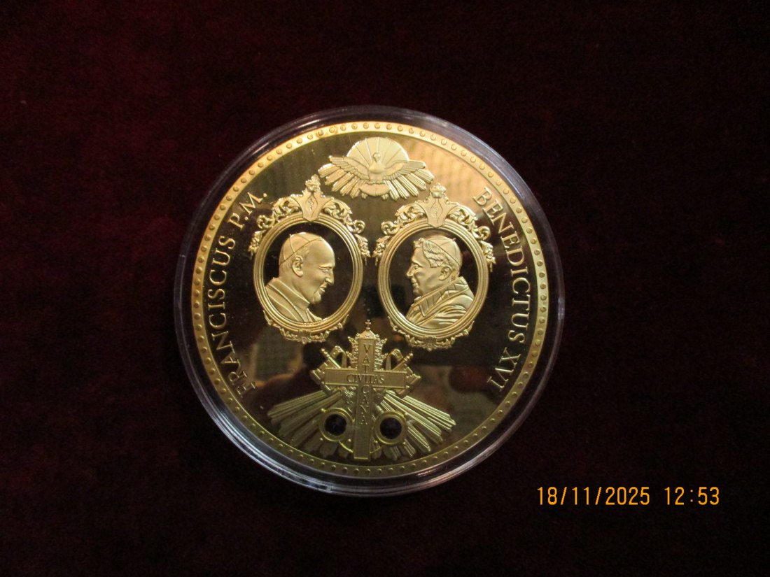  Medaille 110 Gramm Metall: Cu vergoldet / L2   