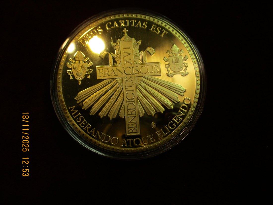  Medaille 110 Gramm Metall: Cu vergoldet / L2   