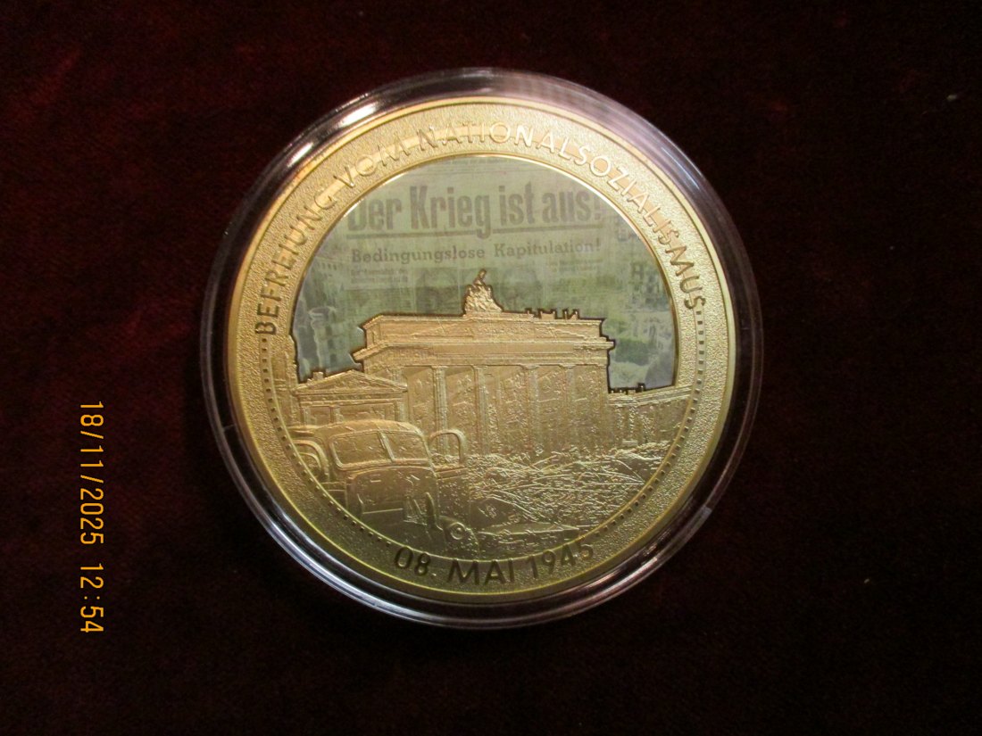  Medaille 110 Gramm Metall: Cu vergoldet / L5   