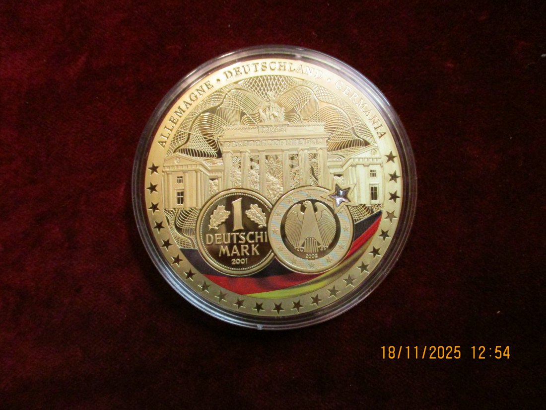  Medaille 110 Gramm Metall: Cu vergoldet / L6   