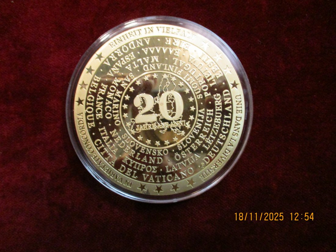  Medaille 110 Gramm Metall: Cu vergoldet / L6   