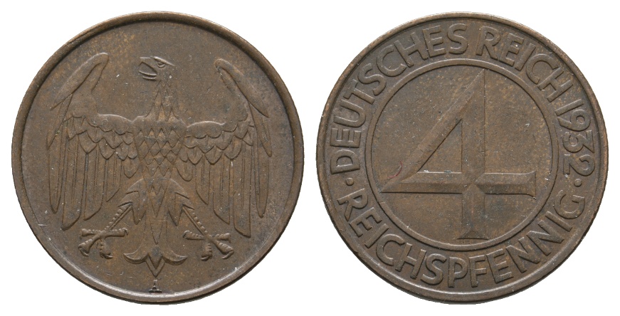  Deutsches Reich; Kleinmünze 1932   