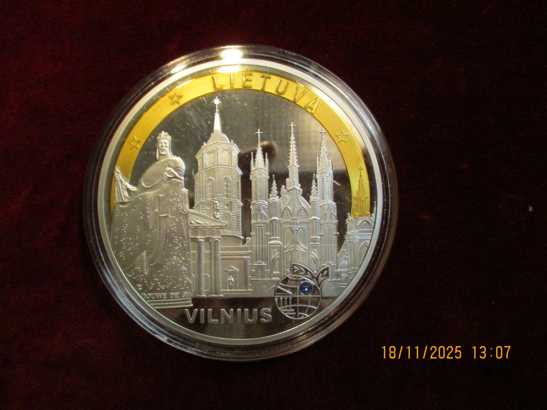  Medaille 110 Gramm Metall: Cu vergoldet / L8   